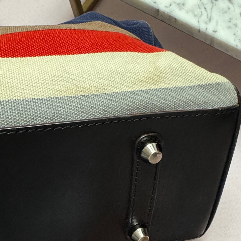 L.A.M.B. Gwen Stefani Canvas and Leather Satchel EUC RARE - Picture 5 of 16